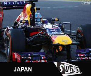 Puzzle Σεμπάστιαν Φέτελ πανηγυρίζει τη νίκη του στο Γκραν Πρι της Ιαπωνίας 2013